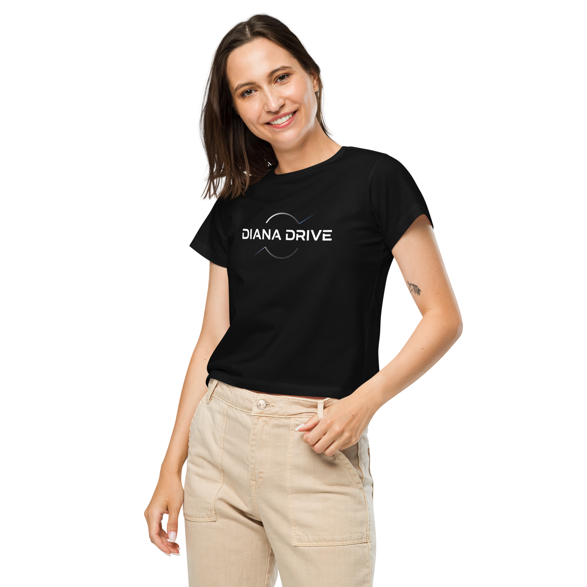 Cosmic Drive T-Shirt (Women’s, High-Waisted) - Image 2